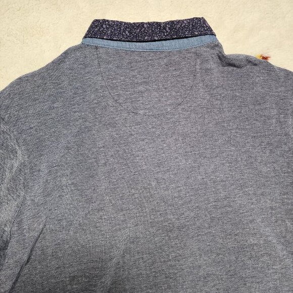 English Laundry Polo Golf Shirt 3X (XL) Blue Cotton Pocket Stretch Preppy - Picture 4 of 8
